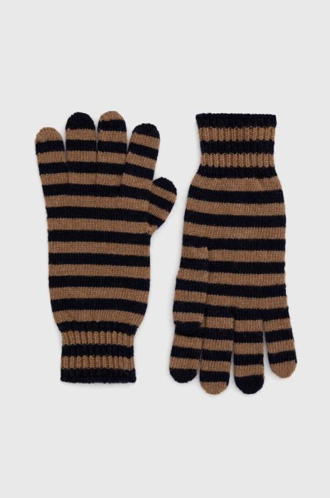 Рукавички з домішкою вовни Max Mara Leisure колір коричневий Рукавички з домішкою вовни Max Mara Leisure колір коричневий