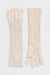 Рукавички Twinset жіночі колір бежевий