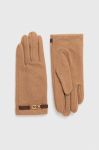 Вовняні рукавички Lauren Ralph Lauren колір бежевий
