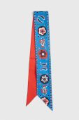 Шарф Tory Burch жіночий візерунок колір блакитний