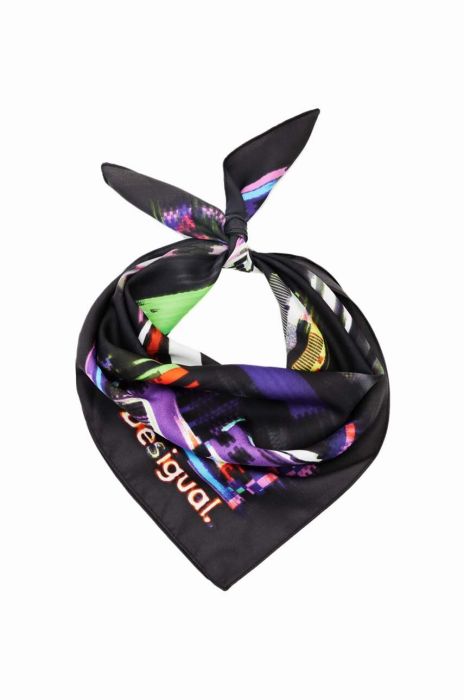 Хустка Desigual x Disney жіноча колір чорний візерунок Хустка Desigual x Disney жіноча колір чорний візерунок