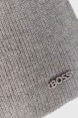 Шерстяна шапка і шарф BOSS колір сірий Шерстяна шапка і шарф BOSS колір сірий