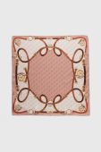 Шовкова хустка Guess колір рожевий візерунок