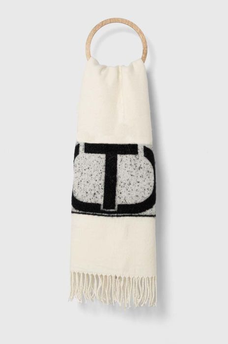 Шарф Twinset жіночий колір бежевий візерунок (3575600) Шарф Twinset жіночий колір бежевий візерунок (3575600)