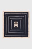 Шовкова хустка на шию Tommy Hilfiger колір синій візерунок (3474377) Шовкова хустка на шию Tommy Hilfiger колір синій візерунок (3474377)