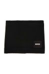Дитячий снуд BOSS колір чорний з аплікацією