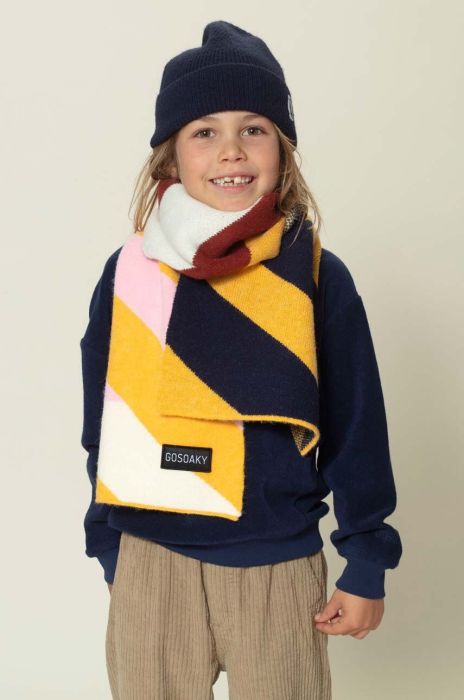 Дитячий шарф Gosoaky KISS THE CAT колір жовтий візерунок