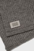 Шарф з домішкою вовни UGG колір сірий меланж Шарф з домішкою вовни UGG колір сірий меланж