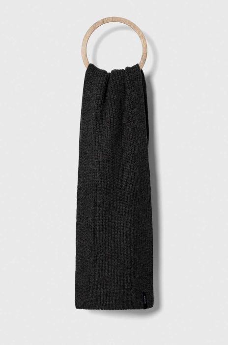 Шарф з домішкою вовни Guess колір сірий однотонний (3648364) Шарф з домішкою вовни Guess колір сірий однотонний (3648364)