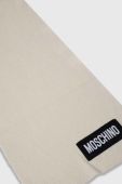 Кашеміровий шарф Moschino колір бежевий меланж