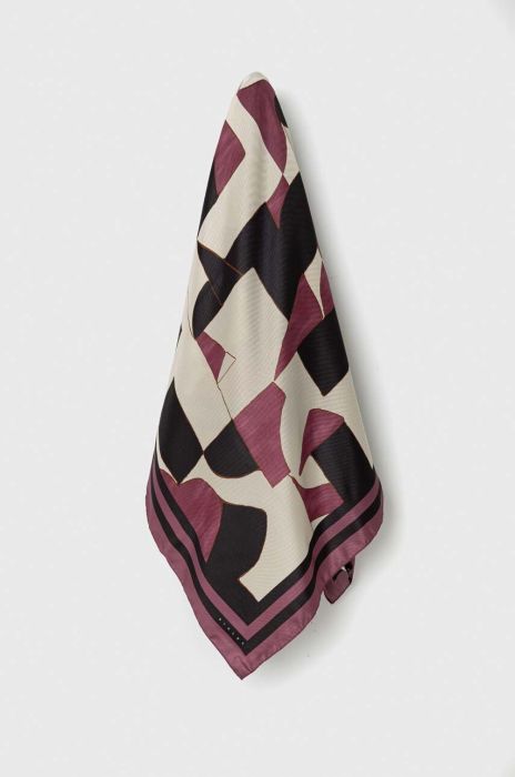 Хустка Sisley колір рожевий візерунок