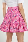 Бавовняна спідниця Custommade колір рожевий mini розкльошена