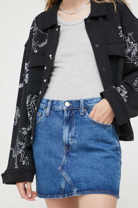Джинсова спідниця Tommy Jeans mini олівець колір блакитний (3375254) Джинсова спідниця Tommy Jeans mini олівець колір блакитний (3375254)