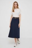 Спідниця Lauren Ralph Lauren колір синій midi розкльошена (3347340)