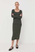 Спідниця Max Mara Leisure колір зелений midi пряма (3416121) Спідниця Max Mara Leisure колір зелений midi пряма (3416121)