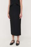 Спідниця Max Mara Leisure колір чорний midi пряма (3398063)