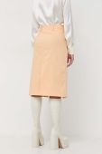 Спідниця Patrizia Pepe колір помаранчевий midi пряма Спідниця Patrizia Pepe колір помаранчевий midi пряма
