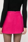 Вовняна спідниця Red Valentino колір рожевий mini розкльошена
