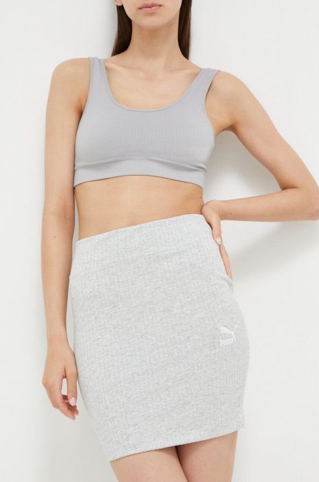 Спідниця Puma колір сірий mini олівець Спідниця Puma колір сірий mini олівець