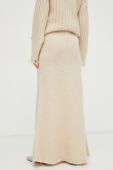 Вовняна спідниця Herskind колір бежевий maxi пряма Вовняна спідниця Herskind колір бежевий maxi пряма