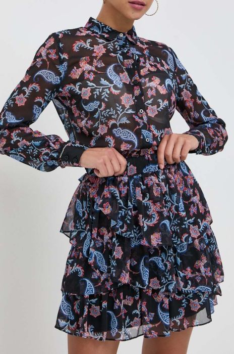 Спідниця Guess колір чорний mini розкльошена (3534154) Спідниця Guess колір чорний mini розкльошена (3534154)