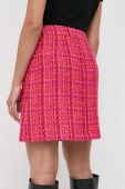 Спідниця з домішкою вовни Luisa Spagnoli колір рожевий mini розкльошена Спідниця з домішкою вовни Luisa Spagnoli колір рожевий mini розкльошена