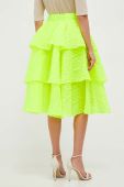 Спідниця Custommade колір зелений midi розкльошена