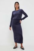 Спідниця Max Mara Leisure колір синій midi пряма Спідниця Max Mara Leisure колір синій midi пряма
