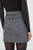 Спідниця з домішкою вовни Pinko колір сірий mini пряма