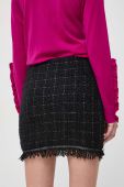 Спідниця з домішкою вовни Pinko колір чорний mini пряма (3558332)