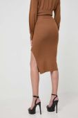 Спідниця Pinko колір коричневий midi олівець Спідниця Pinko колір коричневий midi олівець