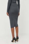 Спідниця Pinko колір сірий midi олівець Спідниця Pinko колір сірий midi олівець
