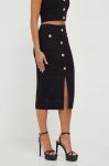 Спідниця Pinko колір чорний midi пряма (3588658)