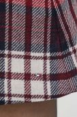 Спідниця з домішкою вовни Tommy Hilfiger колір бордовий mini олівець