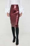 Спідниця Patrizia Pepe колір бордовий midi олівець