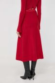 Спідниця Patrizia Pepe колір червоний maxi розкльошена Спідниця Patrizia Pepe колір червоний maxi розкльошена