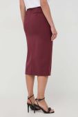 Спідниця з домішкою вовни Patrizia Pepe колір бордовий midi олівець