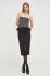 Спідниця з домішкою вовни Patrizia Pepe колір чорний midi олівець