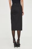 Спідниця з домішкою вовни Patrizia Pepe колір чорний midi олівець