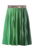 Дитяча спідниця Karl Lagerfeld колір зелений midi розкльошена