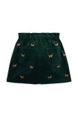 Дитяча спідниця Polo Ralph Lauren колір зелений mini розкльошена