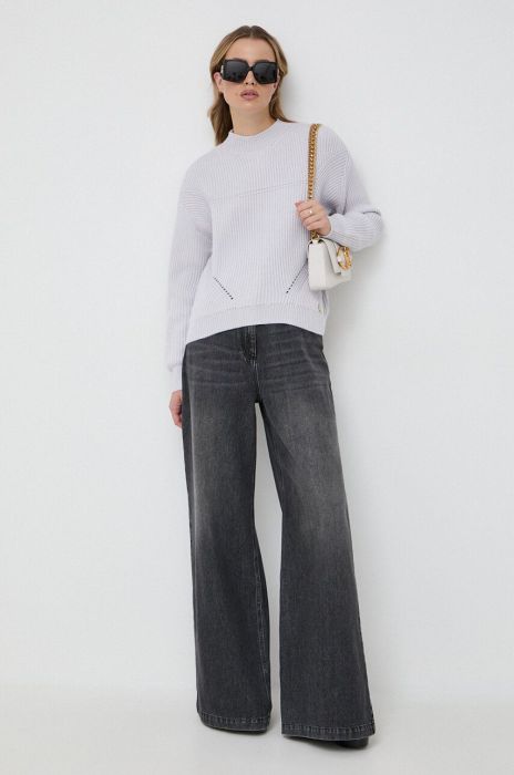 Джинси Elisabetta Franchi жіночі висока посадка колір сірий (3454742) Джинси Elisabetta Franchi жіночі висока посадка колір сірий (3454742)