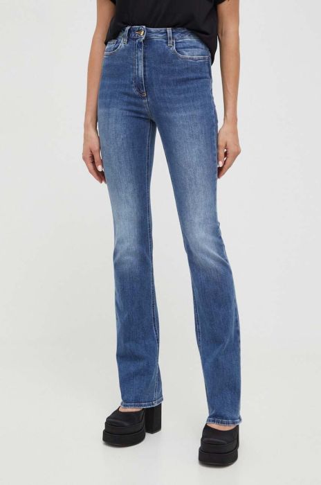 Джинси Elisabetta Franchi жіночі висока посадка колір блакитний (3474457) Джинси Elisabetta Franchi жіночі висока посадка колір блакитний (3474457)