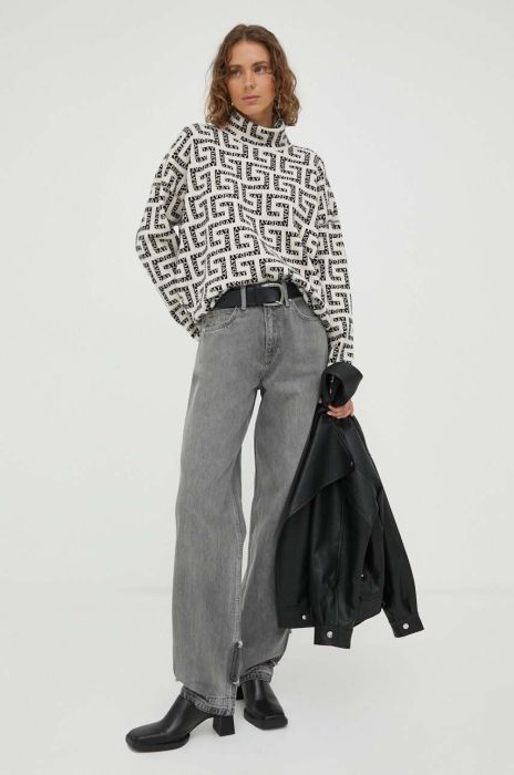 Джинси 2NDDAY Raven Long жіночі висока посадка колір сірий Джинси 2NDDAY Raven Long жіночі висока посадка колір сірий