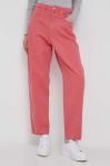Джинси United Colors of Benetton жіночі висока посадка колір рожевий (3416187)