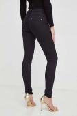Штани Morgan жіночі колір чорний облягаюче середня посадка (3551171)