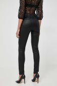 Штани Morgan жіночі колір чорний облягаюче висока посадка (3575704)