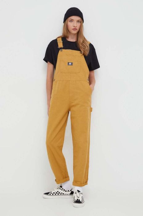Джинсовий комбінезон Vans колір жовтий Джинсовий комбінезон Vans колір жовтий