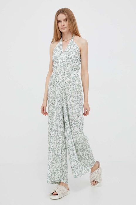 Комбінезон Pepe Jeans колір зелений декольте трикутник Комбінезон Pepe Jeans колір зелений декольте трикутник