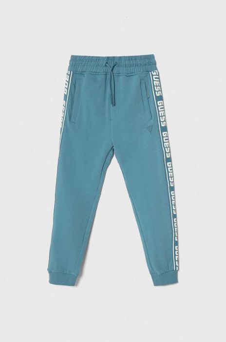 Дитячі спортивні штани Guess з принтом колір блакитний Дитячі спортивні штани Guess з принтом колір блакитний